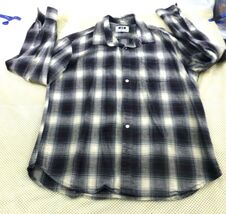 Won Woolf Originals Mens Plaid Flannel Shirt XXL Black &amp; White 100% Cott... - $15.97 CAD