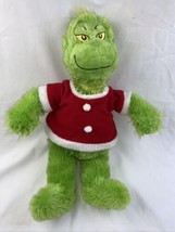 Build a Bear The Grinch Plush 20&quot; w/ Christmas Santa Jacket Light Up Heart 2012 - £23.72 GBP