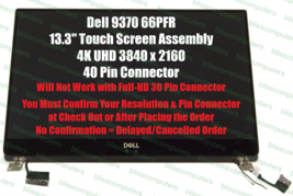 Dell XPS 13.3&quot; 13 9370 OEM 4K UHD LCD Screen Complete Assembly Gold - £182.68 GBP