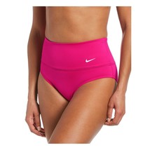 Nike Womens High Waist Swim Bikini Bottoms Size S Fireberry Pink New  - $39.55