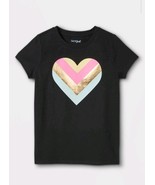 Girls&#39; Medium (7/8) Chevron Heart&#39; Short Sleeve Graphic T-Shirt - Cat &amp; ... - $10.92 CAD