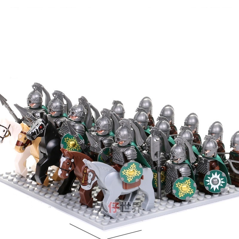 24pcs Mounted Rohan Army Archers Lord of the Rings Custom Minifigures Toys