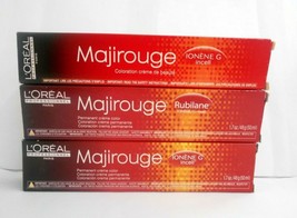 LOREAL MajiRouge Brilliant Reds Cream Hair Color With Ionene G ~ 1.7 fl. oz.!! - $4.95+