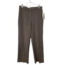 Sag Harbor Womens Slimming Solution Dress Pants Size 8P Taupe Micro Plaid - £12.91 GBP