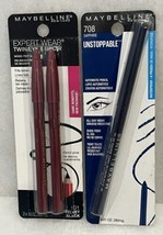 Maybelline Expert Wear Eye &amp; Brow Velvet Black Unstoppable Eyeliner 708 Sapphire - $14.85