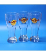 Hard Rock Cafe Pilsner Glasses - CLOSED TEXAS TOUR - Set Of 3 - All Diff... - $14.98