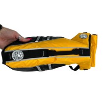 Dog Life Jacket With Chin Float Yellow Sierra Dog Supply Unisex Medium Preserver - $14.01