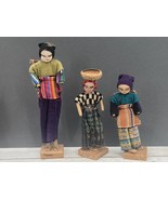 Vintage Guatemala Dolls Guatemalan Peruvian Folk Art Lot of 3 Wood And C... - £14.55 GBP