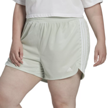 Adidas Women&#39;s Training Shorts AeroReady Pacer 3 Stripe Knit Plus Size 3... - £14.94 GBP