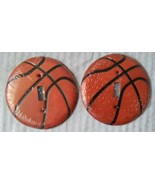 Basketball Light Switch Plate Metal 5&quot;  Lot of 2 - $14.85