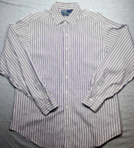 Polo Ralph Lauren Classic Curham Fit Men&#39;s Shirt Sz 17 / Xl Purple Green Button - £13.85 GBP