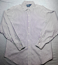 Polo Ralph Lauren Classic Curham Fit Men&#39;s Shirt Sz 17 / Xl Purple Green Button - £13.58 GBP