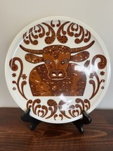 Vintage Retro Schonwald Germany Porcelain Plate Dish Cow Steer Dinnerwar... - $74.18