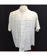 Roundtree &amp; Yorke Men&#39;s Brown Stripped Button-up Short Sleeve Shirt, siz... - $20.49 CAD