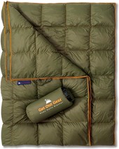 Down Camping Blanket - Puffy, Packable, Lightweight And Warm | Ideal For - £64.77 GBP