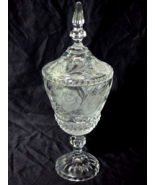 The ROSE COLLECTION Brilliant Hand Cut Crystal 16&quot; Pedestal Candy Box - ... - €46,56 EUR