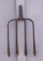 Primitive Steel 4 Tine Garden Fork Head Farm Tool Country Rustic Decor - $24.74