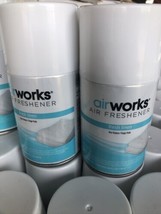 4ea AirWorks Metered Aerosol Air Freshener Fresh Linen Refill Can 7oz - £23.67 GBP