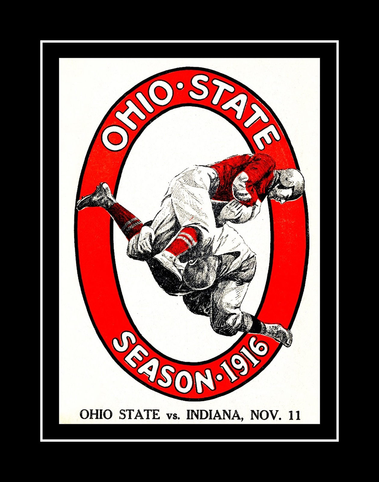 Vintage 1916 Ohio State Buckeyes Football Poster Print Unique Gift - $19.99 - $39.99