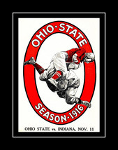 Vintage 1916 Ohio State Buckeyes Football Poster Print Unique Gift - £15.65 GBP+