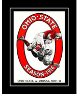Vintage 1916 Ohio State Buckeyes Football Poster Print Unique Gift - £16.01 GBP+