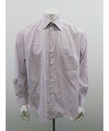 Michael Kors Men&#39;s Purple Striped Button Up Shirt Size16.5 Long Sleeve C... - €6,87 EUR