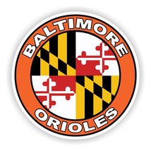Baltimore Orioles Round Decal / Sticker Die cut - $3.95+