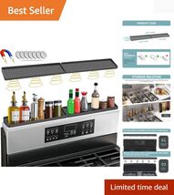 Non-Slip Magnetic Spice Rack for Stovetops - Stylish 30" Silicone Organizer - $24.70