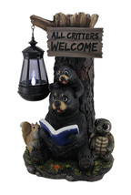 Zeckos Little Critters Reading Bears Welcome Statue with Solar LED Lantern - £57.98 GBP