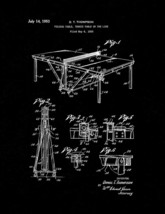 Table Tennis or Ping Pong Table Patent Print - Black Matte - £6.14 GBP+