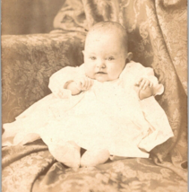c1910 RPPC Light Eyed Baby Birth Announcement Divided Back Real Photo Postcard - £23.47 GBP