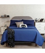 BLUE TWO SHADES SPECIAL FABRIC REVERSIBLE ULTRASLIM COMFORTER SET 1 PCTW... - $44.54