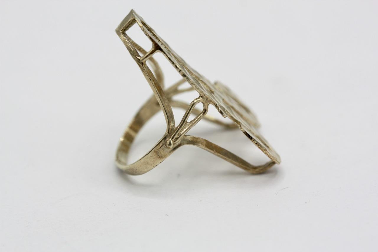 Fine 10K Yellow Gold Diamond Cut Cursive Letter A Initial Ring Size 4.5 Item image 7