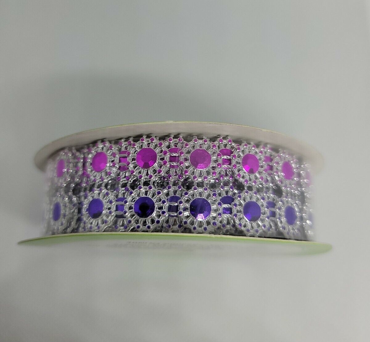 Floral Garden Colorful Diamond Mesh Ribbon, 3 yards, 3/4&quot;x9&#39;. Pink and P... - $9.85