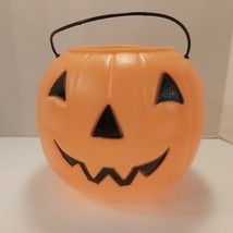 Vtg Plastic Pumpkin Jack-o-Lantern Candy Bucket General Foam Plastics - £13.92 GBP
