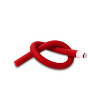 LeLuv Silicone Hose 12 Inch Slippery Coated + Fitting Non-Collapsible Ruby Red - £7.95 GBP