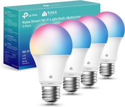 Full Color Changing Dimmable Smart Wifi Bulbs By Kasa, A19, 9W 800 Lumens, - $30.99