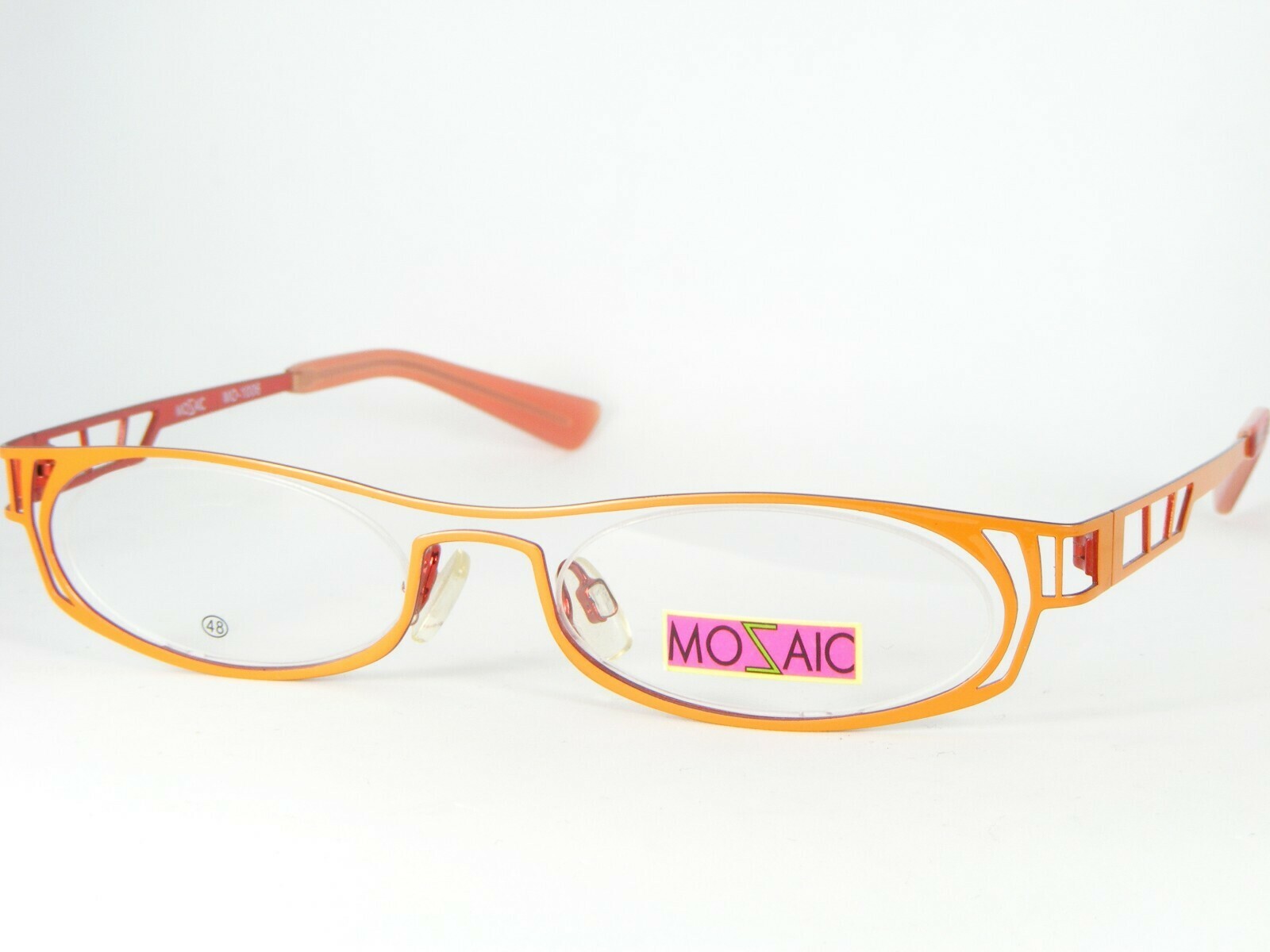 Neuf MOZAIC MO-1006 G6 1 Orange/Rouge Lunettes Métal Cadre 48-18-135mm - $76.38