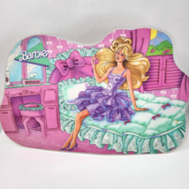 Vintage 1988 Mattel Barbie Plastic Double Sided Reuseable Placemat Bedroom Scene - £18.66 GBP