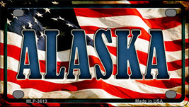 Alaska US Flag Novelty Mini Metal License Plate Tag - $284.59 MXN
