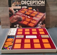 Vintage 1975 Deception Memory Poker Board Card Game Milton Bradley Complete - £18.10 GBP