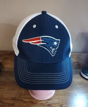 New England Patriots Hat Cap Men’s Blue Mesh Adjustable Stretch NFL Foot... - £6.41 GBP