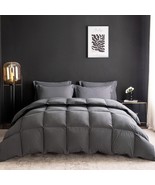 Feather Goose Down Comforter King Size Hotel Style Bedding Comforter Gray - €67,96 EUR