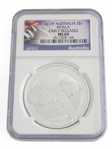 2012-P Australia Dollar Silver Koala Early Releases NGC MS 69 - £118.03 GBP