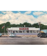 DINER-  an original acrylic painting of a vintage diner --The Golden Eagle  - $4,100.00