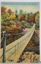 TN Lookout Mountain Swing Bridge in Rock City Gardens Postcard J15 - £4.74 GBP