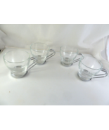 VITROSAX Italian Glass Cappuccino Espresso Demi Coffee Cup Set of 4 FOUR - $49.86 CAD