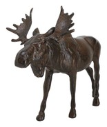 Cast Iron Large Emperor Stag Elk Bull Moose In Bronze Finish Figurine 11... - $921.69 MXN