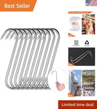 10 Heavy Duty Butcher Hooks - 10 Inch Stainless Steel S-Hooks for Meat H... - $43.50