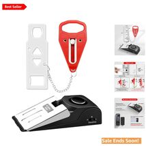 Emergency-Ready Door Lock &amp; Alarm Kit - Portable 120dB Security for Ever... - $23.71